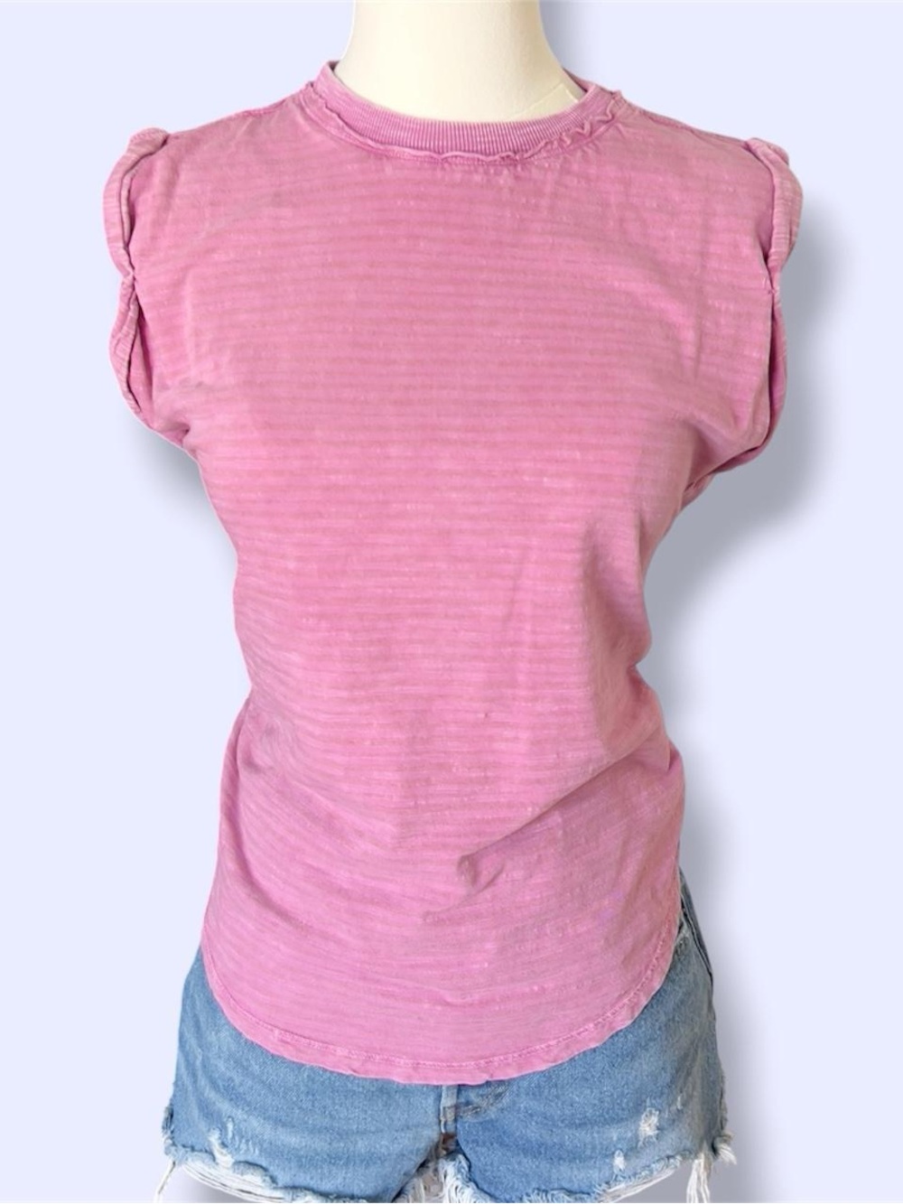 Anthropologie Pilcro Roll-Sleeve Tank Tunic Top
